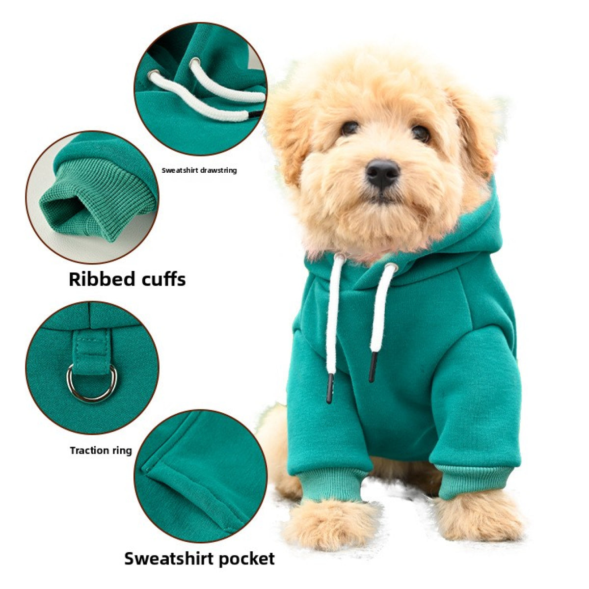 Solid Color Pet Hooded Hoodie