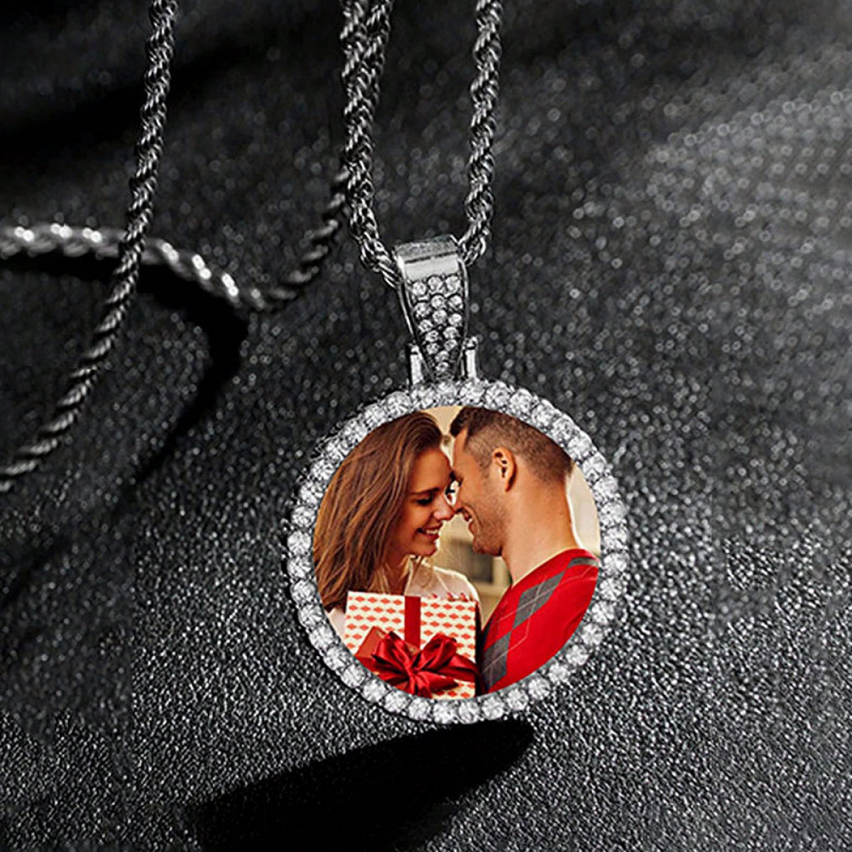 Custom Photo Diamond Pendant