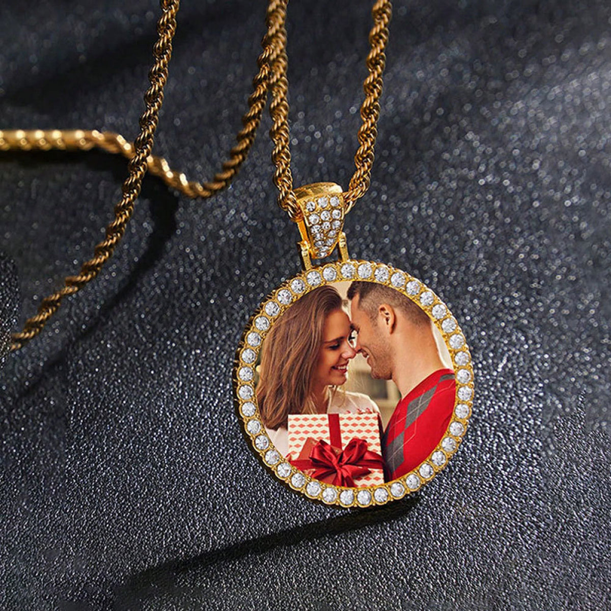 Custom Photo Diamond Pendant