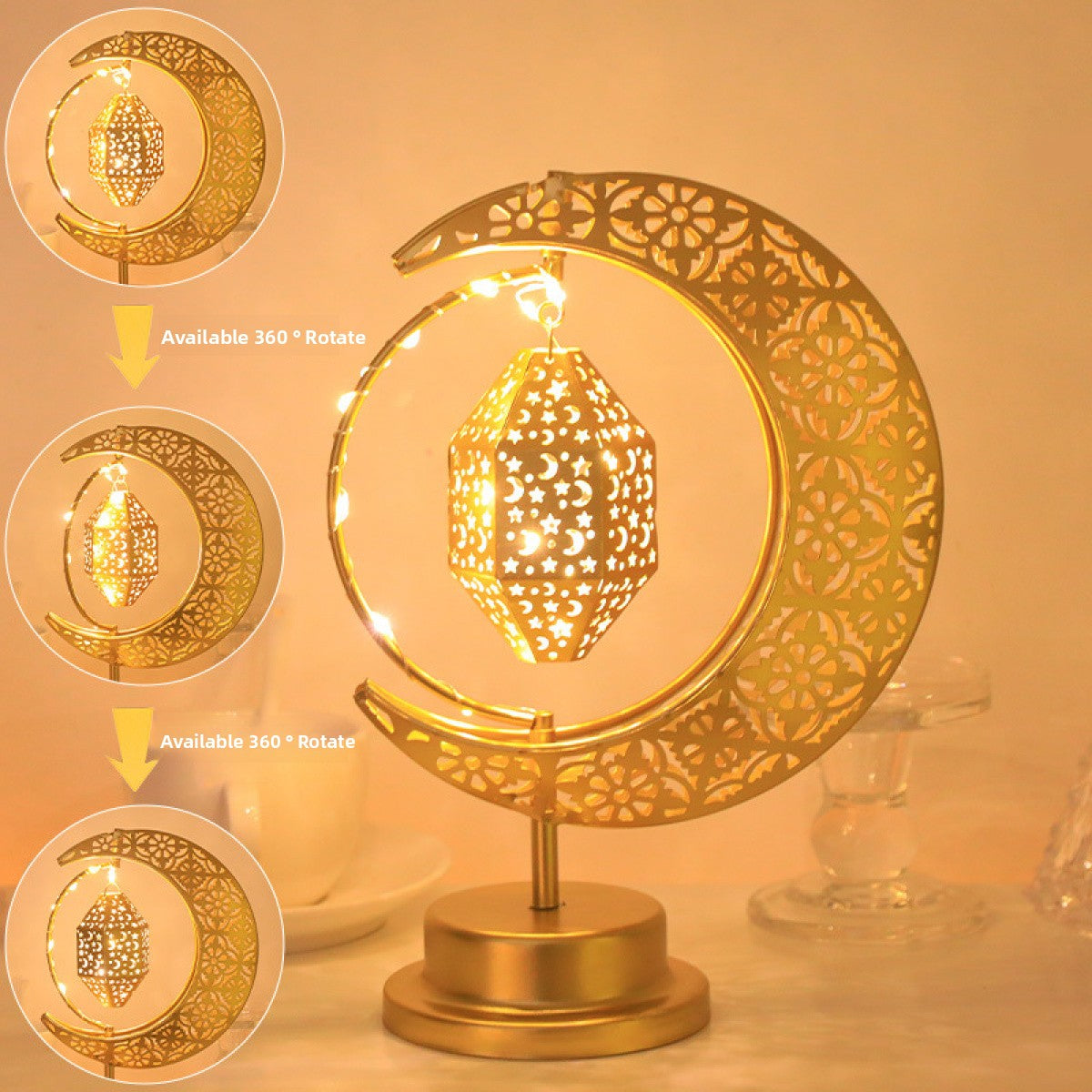 Rotating Moon Table Lamp