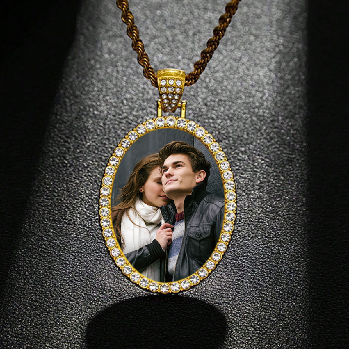 Custom Photo Diamond Pendant